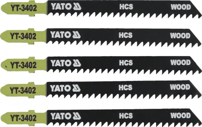 Produktbild von Yato YT-3402, Stichsägeblatt, Spanholzplatte, Faserplatte, Sperrholz, Weichholz, Holz, Hartstahl (HCS), 7,5 cm, 10 cm, 5 Stück(e)