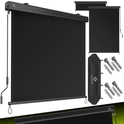 Produktbild von KESSER® Senkrechtmarkise Außenrollo Handkurbelmechanismus Balkonrollo Sonnen & Sichtschutz Beschattung Sonnenschutz Außen Rollo mit Kurbel Markisenkasten Balkon & Terrasse Inkl. Montageset & Abdeckung