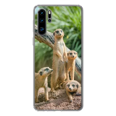 Produktbild von MuchoWow® Handyhülle Schutzhülle Hülle für Huawei P30 Pro Erdmännchen - Familie - Tiere Silikon Softcase Handy Hülle - Schutzdeckel