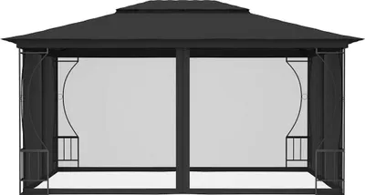 Produktbild von vidaXL Pavillon mit Netz 300x400x265 cm Anthrazit