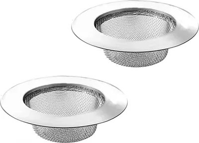 Produktbild von 2 Stück Haarsieb Waschbecken, Abflusssieb Abflusssieb Dusche, Stainless Steel Ideal für Shower, Bathtub, Kitchen