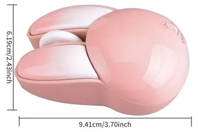 Image de Souris optique en forme de lapin, rose, pour ordinateurs portables, ordinateurs de bureau et tablettes