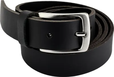 Produktbild von Gürtel aus Leder - Ledergürtel mit Schnalle - schwarz - 3 cm 110 cm