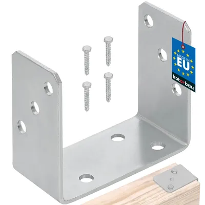 Zdjęcie produktu dla KOTARBAU® Podstawa Słupa U Drewnianego Przykręcana Do Betonu Wspornik Kotwa Stalowa 120 MM