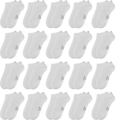 Produktbild von OCERA 20 Paar Kinder Sneaker Socken für Mädchen und Jungen - Weiß 23/26