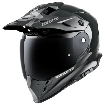 Produktbild von Bogotto H331 Enduro Helm, schwarz, M (57/58)