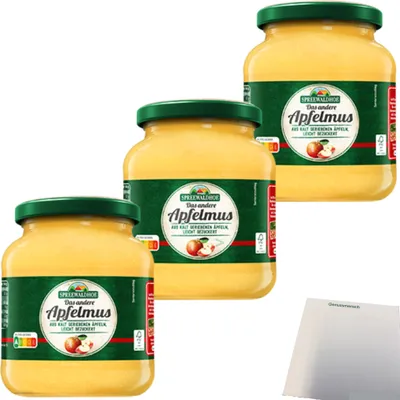 Produktbild von Spreewaldhof Das andere Apfelmus 3er Pack (3x350g Glas) + usy Block