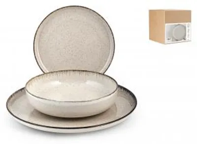 Immagine prodotto di H&H Servizio Tavola 12 Pezzi Pearl Avorio In Porcellana