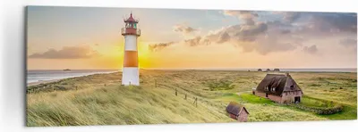 Produktbild von Bild auf Leinwand - Leinwandbild - Leuchtturm Meer - 160x50cm - Wand Bild - Wanddeko - Wandbilder - Leinwanddruck - Bilder - Kunstdruck - Wanddekoration - Leinwand bilder - Wandkunst - AB160x50-3695