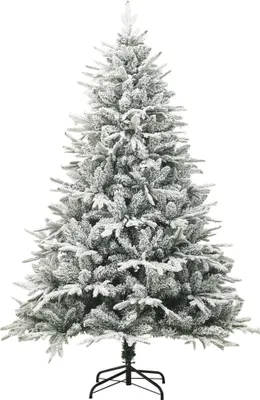 Produktbild von vidaXL Künstlicher Weihnachtsbaum Beschneit Grün 150 cm PVC PE