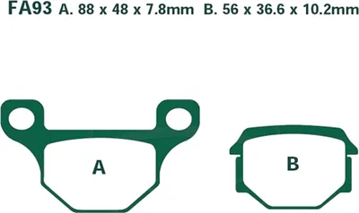 Image de Plaquettes de frein avant pour Rieju MRT 125 Supermoto, année de fabrication 2014-2016 - Plaquettes de frein EBC - Neuf