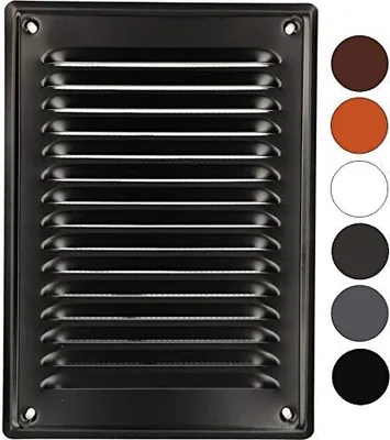 Zdjęcie produktu dla KOTARBAU® Kratka Wentylacyjna Wywiewna Wkręcana Malowana Wentylacja Porostokątna Siatka Czarna 230 X 165 MM
