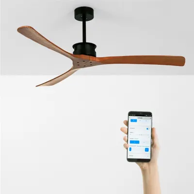 Produktbild von WIND LARGE - Leiser Deckenventilator 40W Ø152 cm 100% Holz
