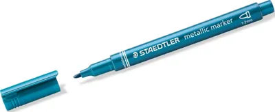 Produktbild von Lackmarker metallic 1-2mm blau Packung mit 10 Stück