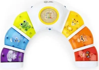 Immagine prodotto di Baby Einstein Pianoforte musicale giocattolo, Glow & Discover, giocattolo educativo con luci, musica e sonaglio, 3 modalità, multilingue