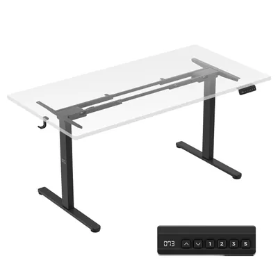 Produktbild von MARK ADLER Xeno 4.5 Black | Höhenverstellbarer Schreibtischständer Elektrisch Verstellbar Tischgestell Gestell | Einstellbare Beinabständ | Schwarz