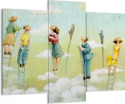 Produktbild von Bild auf Leinwand - Leinwandbild - Abstraktion modern - 130x100cm - Wand Bild - Wanddeko - Leinwanddruck - Bilder - Kunstdruck - Wanddekoration - Leinwand bilder - Wandkunst - CB130x100-3642