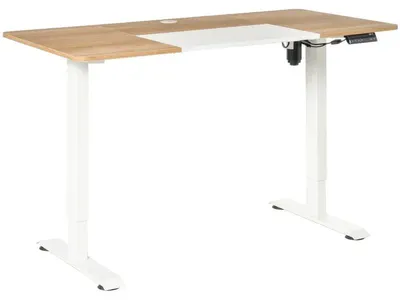Immagine prodotto di Scrivania elettrica con 4 posizioni | Colore: Natur+Bianco | Dimensioni: 140x70x72-116 cm