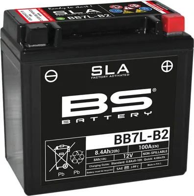 Obrázek produktu pro BS-BATTERY Baterie aktivovaná z výroby BB7L-B2 (FA) (YB7L-B2 (FA)) SLA