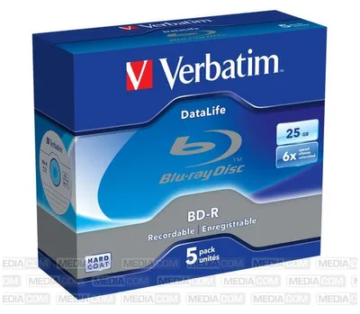 Produktbild von Verbatim DataLife 6x, 25 GB, BD-R, Jewelcase, 5 Stück(e)