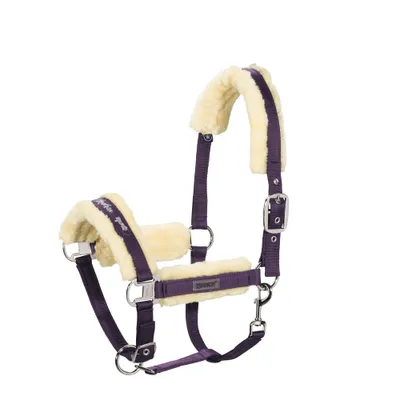 Produktbild von Eskadron Halfter mit Dornschnalle FAUXFUR " Classic Sports " Größe - X-Warmblut Farbe - plum