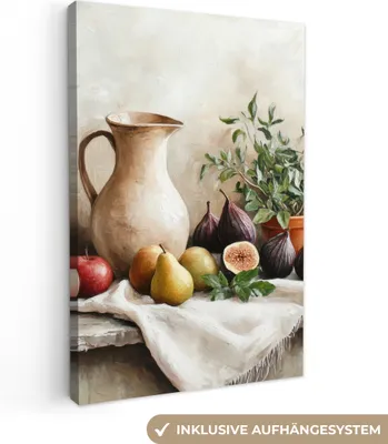 Produktbild von Wanddeko 20x30 cm - Stilleben - Kräuter, Leinwand Bilder Wohnzimmer