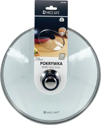 Obrázek produktu pro Skleněná poklice na hrnec z tvrzeného skla 28 cm