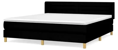 Produktbild von Boxspringbett mit Matratze Schwarz 160x200 cm Stoff Polsterbett