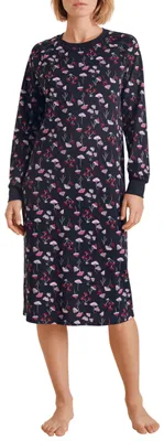 Produktbild von CALIDA Midnight Mushrooms Damen Nachthemd, Dark Lapis Blue