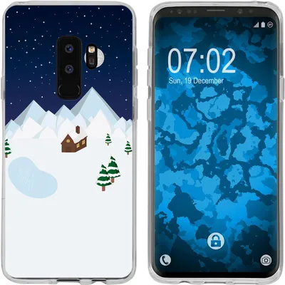 Produktbild von PhoneNatic Case kompatibel mit Samsung Galaxy S9 Silikon-Hülle X Mas Weihnachten Winterwonderland M6