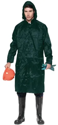 Immagine prodotto di Sir Safety Cayenne, impermeabile da uomo in Nylon, lungo fino al ginocchio, taglia XL, verde scuro