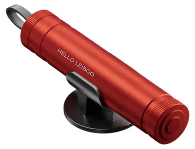 Imagen del producto de INF HELLO compatible con Safety Hammer Stand + Test Glass — Herramienta de escape de coche de aluminio con cortador de cinturón de seguridad y rompecristales accionado por muelle Rojo