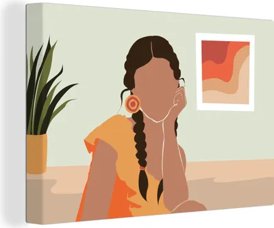 Produktbild von OneMillionCanvasses® - Leinwandbilder - 140x90 cm, Frau - Kleid - Sommer, Wandbilder Kunstdruck Wanddekoration