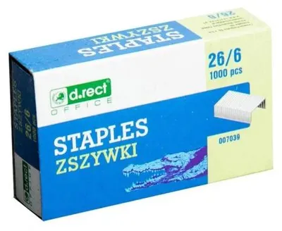 Obrázok produktu pre Sponky 26/6 1000 kusov D.RECT