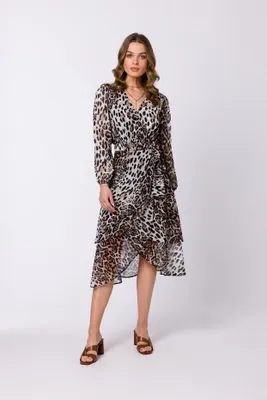 Zdjęcie produktu dla Stylove Sukienka damska midi Numeak S341 leopard XXL