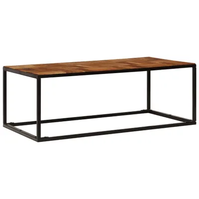Image de vidaXL Table basse 110x60x40 cm en bois massif d'acacia et acier