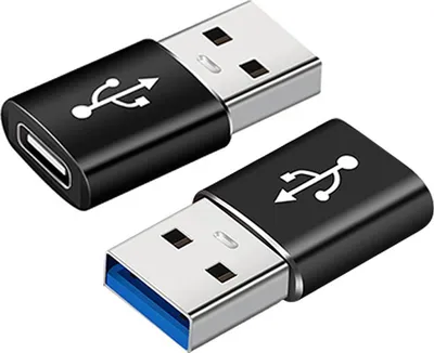 Produktbild von USB-A 3.0 auf USB-C 3.0 Adapter OTG Stecker Laptop Smartphone Konverter Buchse Laden Daten schwarz