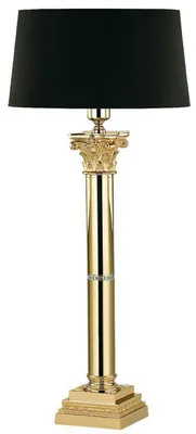Produktbild von Casa Padrino Luxus Barock Tischleuchte Gold / Schwarz H. 74 cm