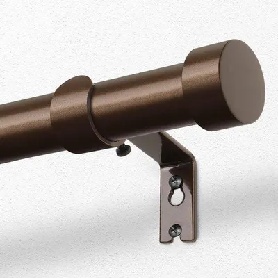 Zdjęcie produktu dla KAMANINA Drążek do zasłon, brązowy, 25 mm, regulowany, 80-148 cm