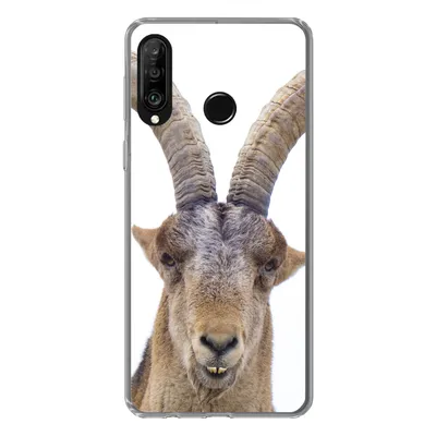 Produktbild von MuchoWow® Handyhülle Schutzhülle Hülle für Huawei P30 Lite Steinbock - Tiere - Hoorn Silikon Softcase Handy Hülle - Handyhülle