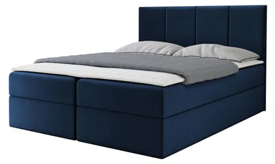 Produktbild von MIRJAN24 Boxspringbett Rebos, Ehebett mit zwei Bettkästen, Doppelbett mit Topper (Polo 891, Größe: 160x200 cm)