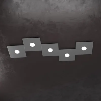Image de Applique moderne Eccentric Metal Anthracite Grey 5 Lights Gx53