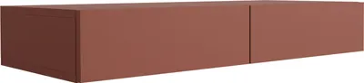 Immagine prodotto di Comò sospeso con due cassetti, frontale liscio, color terracotta, dimensioni 100 x 39,6 x 16 cm