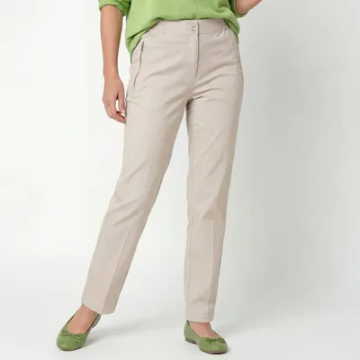 Produktbild von Jeanshose mit Stretch und Gummizug Straight-Jeans in Kurzgrößen 19-27 für Damen