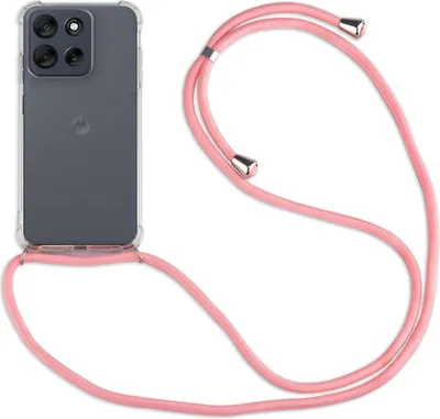 Produktbild von Handykett für Motorola Moto G56 5G Hülle mit Kordel Handyhülle mit Band in Rosa