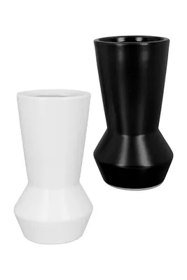 Productafbeelding van Gilde vaas, Kairo, keramiek, zwart, wit, verpakking met 4 stuks, 2-voudig gesorteerd.Hoogte: 18,50 cmBreedte: 10,00 cmDiepte: 10,00 cmArtikelnummer: 28873