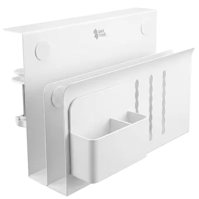 Obrázok produktu pre Bočný organizér na stôl na svorku 30×30×12 cm biely SPB164W