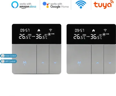 Zdjęcie produktu dla 2X WIFI Inteligentny termostat pokojowy Termostat, ogrzewanie wody, ogrzewanie podłogowe wifi APP Sterowanie ogrzewaniem głosowym Kompatybilny z Alexa/Google dla domu