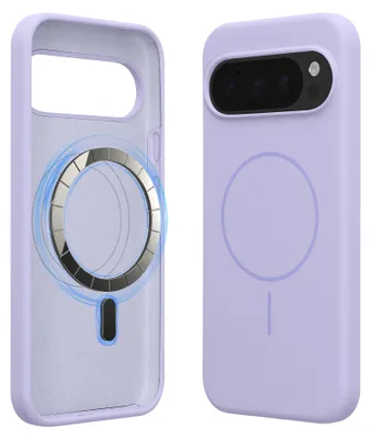 Zdjęcie produktu dla Etui silikonowe kwmobile do telefonu Google Pixel 10 Pro XL – etui kompatybilne z MagSafe, kolor lawendowy