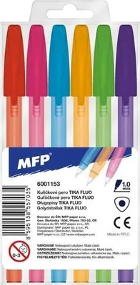Image de Tika 107 Fluo stylo à bille set de 6 couleurs